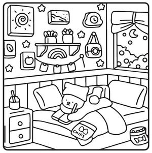 Página para Colorir Página para Colorir Amigos Peludos