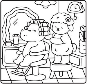 Página para colorir Meus Amigos Peludinhos grátis