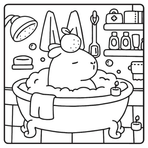 Página para Colorir Página para Colorir de Amigos Peludos para Imprimir