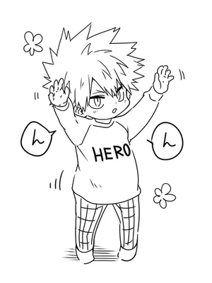 Página para Colorir Adorável Bakugo