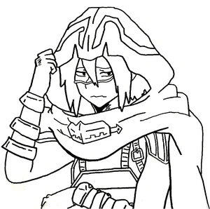 Página para Colorir Amajiki Tamaki de My Hero Academia