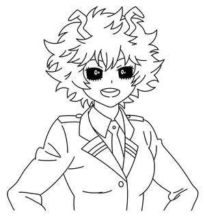 Página para Colorir Ashido Mina de My Hero Academia