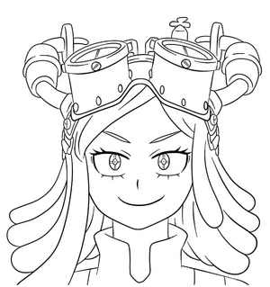 Página para Colorir Página para Colorir: Mei Hatsume de My Hero Academia