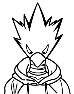 Página para Colorir Sombra Sombria de My Hero Academia