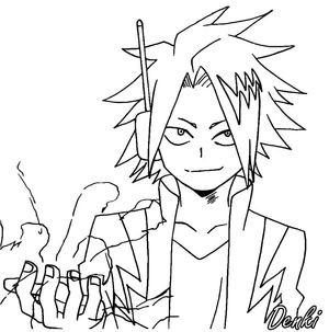 Página para Colorir Denki Kaminari de My Hero Academia - Página para Colorir
