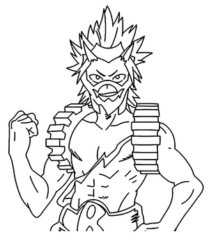 Página para Colorir Eijirou Kirishima