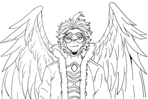 Página para Colorir Hawks de My Hero Academia para Colorir