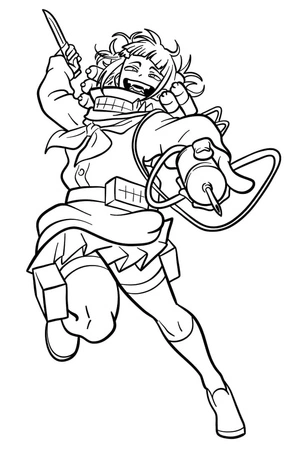 Página para Colorir Himiko Toga de My Hero Academia
