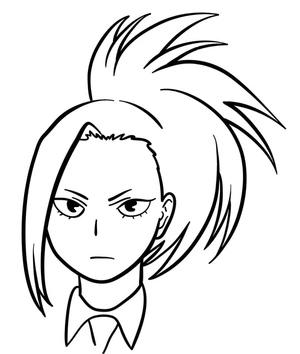 Página para Colorir Momo Yaoyorozu de My Hero Academia