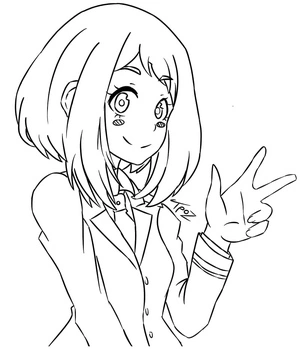Página para Colorir Ochako Uraraka