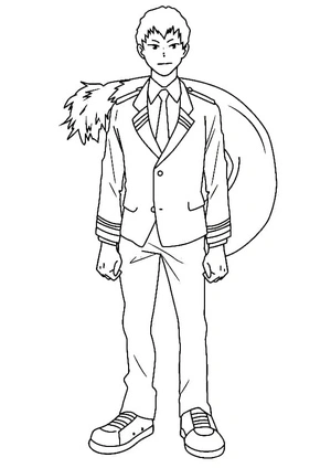 Página para Colorir Ojiro Mashirao de My Hero Academia