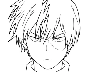 Página para Colorir Shouto Todoroki