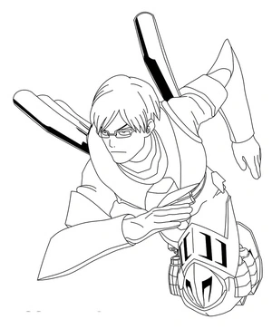 Página para Colorir Página para Colorir do Tenya Iida de My Hero Academia