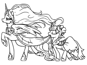 Página para Colorir de Pônei Unicórnio