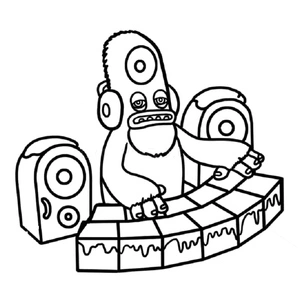 Página para Colorir Deedge de My Singing Monsters - Página para Colorir