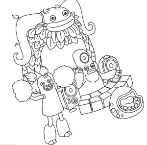Página para Colorir Página de Colorir Grátis para My Singing Monsters