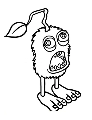 Página para Colorir Furcorn do jogo My Singing Monsters