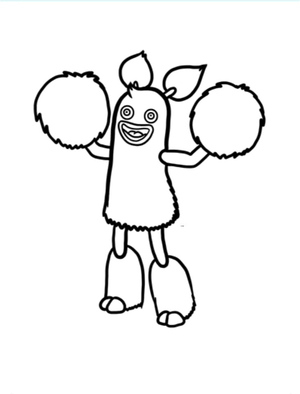 Página para Colorir Meu Monstro Cantor: PomPom