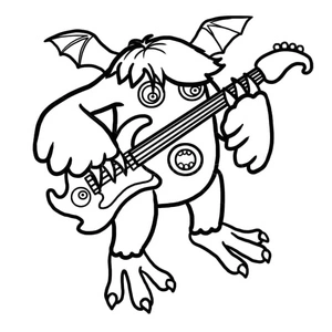 Página para Colorir Página para colorir do Riff de My Singing Monsters