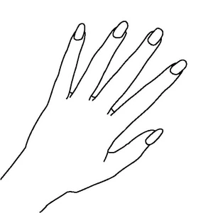 Página para Colorir Unhas Naturais