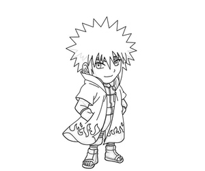 Chibi Minato Namikaze em estilo fofo