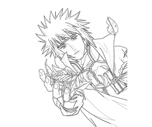 Página para Colorir Minato Namikaze Relaxado