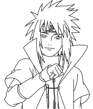 Página para Colorir Minato Sorridente