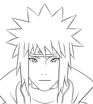 Página para Colorir Rosto do Minato