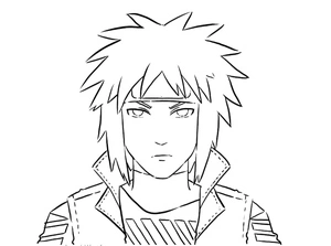 Página para Colorir Personagem de Anime Naruto: Minato