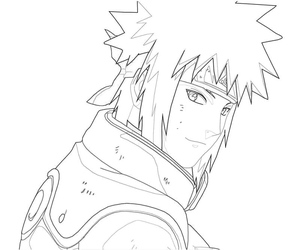 Página para colorir imprimível com o personagem Namikaze Minato