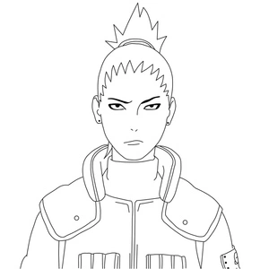 Página para Colorir Página para Colorir Gratuita para Imprimir com Shikamaru Nara