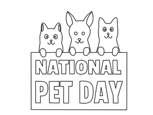 Folha de Atividades para o Dia Nacional do Animal de Estimação para Imprimir