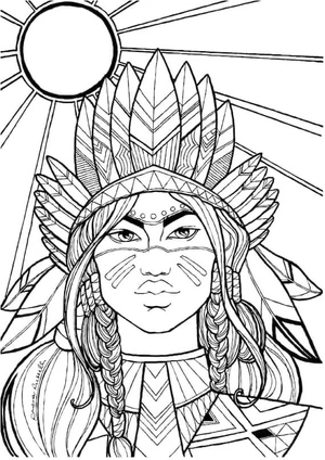 Página para Colorir Chão Indiano Iluminado pelo Sol