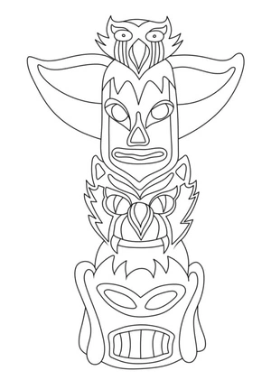 Página para Colorir Totem