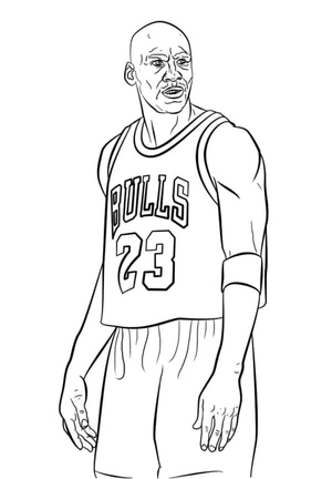 Página para Colorir Michael Jordan, o Grande