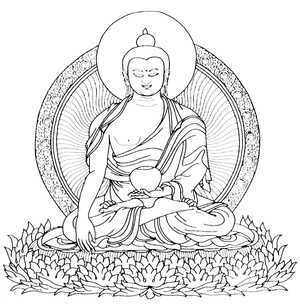 Página para Colorir Senhor Buda