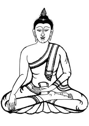 Página para Colorir Buda
