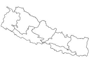 Página para Colorir Página para Colorir do Mapa do Nepal