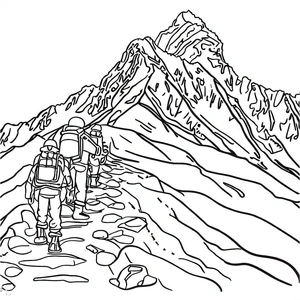 Página para Colorir Imagem do Monte Everest