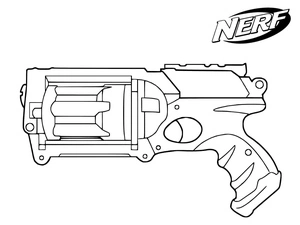Página para Colorir Incrível Nerf Blaster