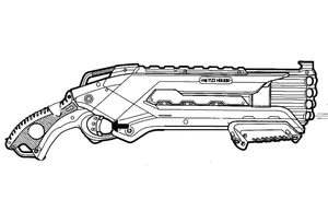Página para Colorir Arma Nerf Legal