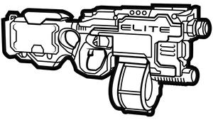 Página para Colorir Arma Nerf Elite