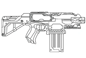 Página para Colorir Arma Nerf Grátis