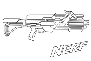 Página para Colorir Arma Nerf Infantil
