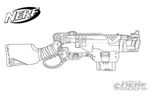 Página para Colorir Lançador Nerf