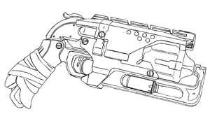 Página para Colorir Sorteio de Arma Nerf