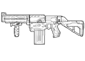 Página para Colorir Arma Nerf