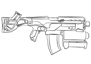 Página para Colorir Blaster de Brinquedo para Imprimir