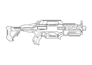 Página para Colorir Página para Colorir de Rifle