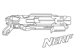 Página para Colorir Nerf Espingarda
